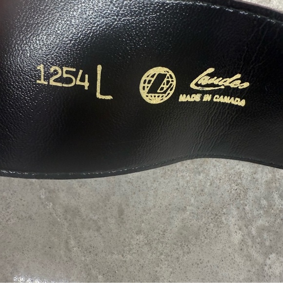 Rare Vintage Landes Brown Leather Crocodile Embossed Belt. Large. Like new! - Picture 6 of 7